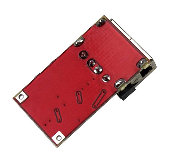 Spanningsregelaar voedings module step-down 6-24V naar 5V 3A USB-A onderkant schuin